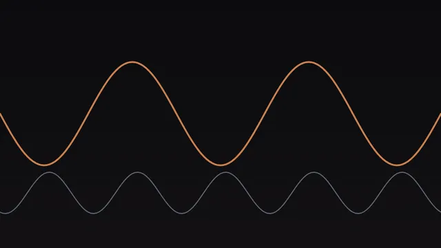 A warm mid bass waveform above a cool sub bass waveform